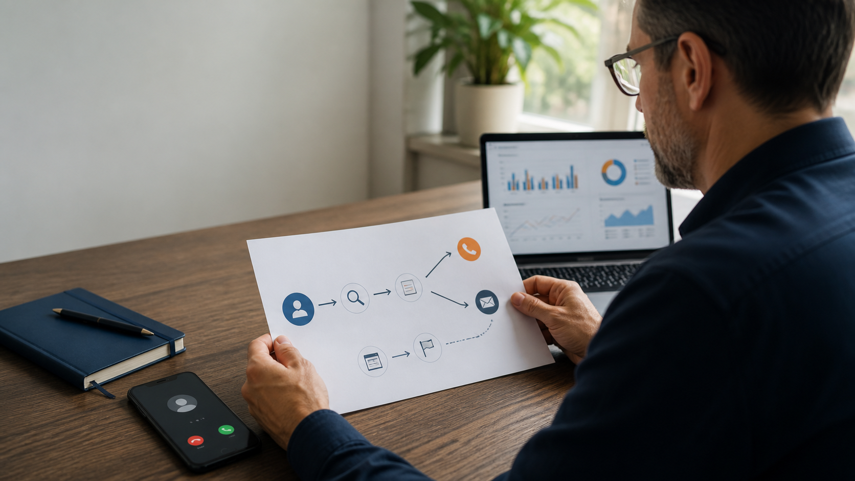 Analityk SEO mierzący leady z formularzy i telefonów w GA4