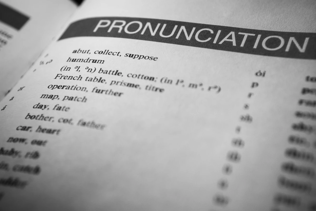 Optymalizacja treści: jak pisać teksty, które pomagają użytkownikowi i stronie Czarno-białe zbliżenie na stronę słownika z zapisem wymowy